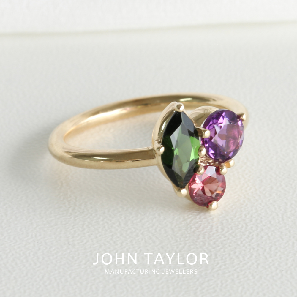 Multi Stone Brea Ring in 9ct Gold