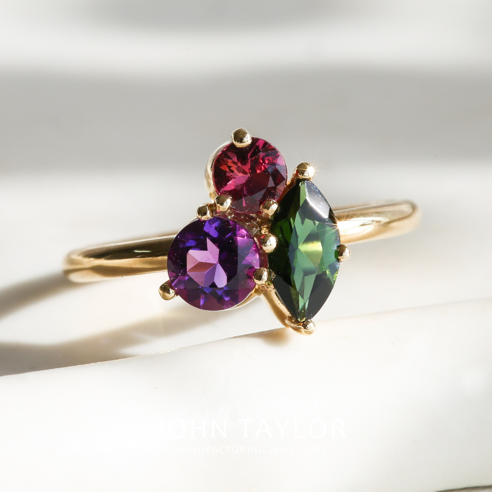 Multi Stone Brea Ring in 9ct Gold