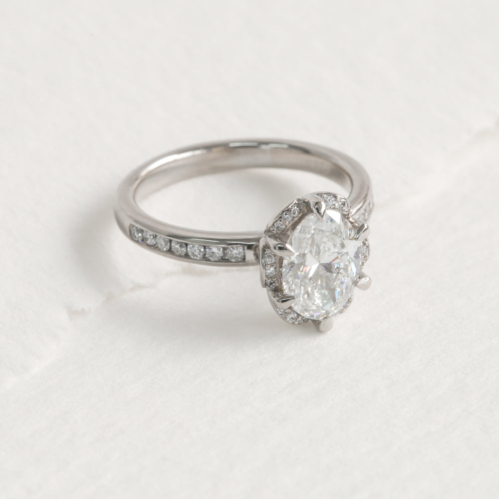 1.53ct Oval Diamond Ring In Platinum