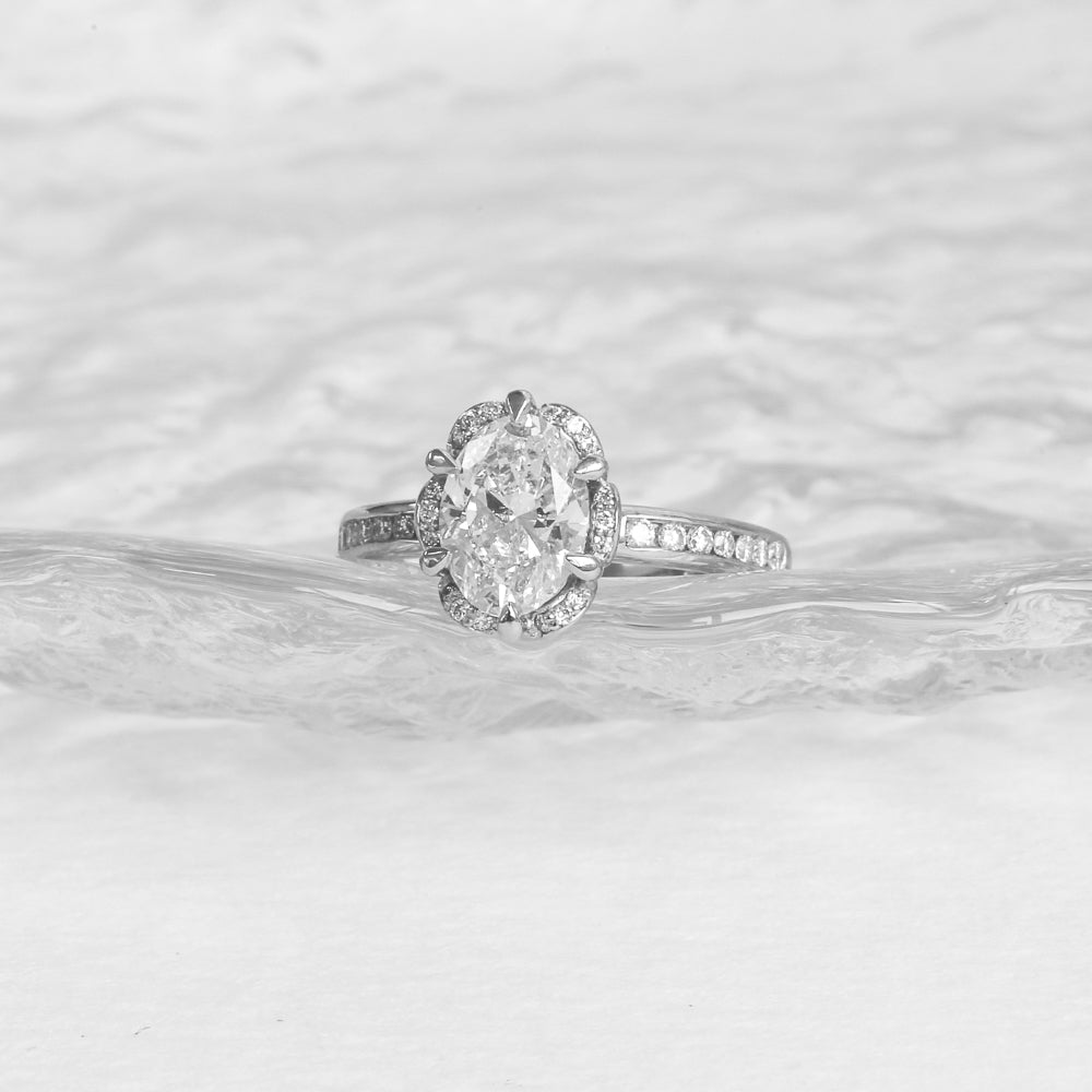 1.53ct Oval Diamond Ring In Platinum