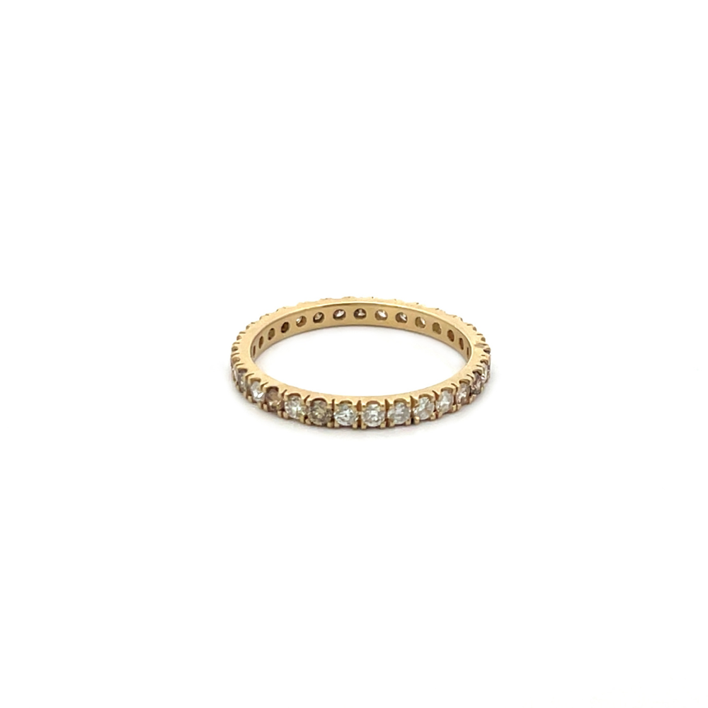 Ombre Shades of Champagne and White Diamonds Eternity Band