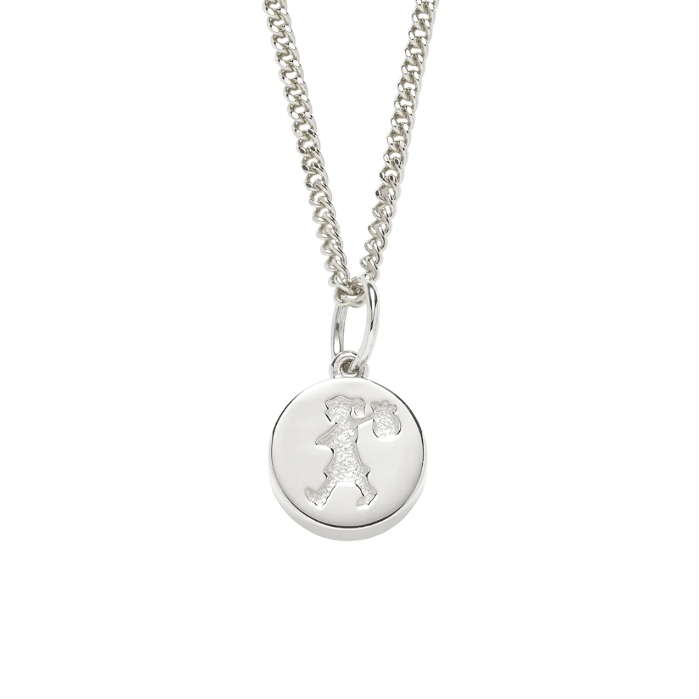 Karen Walker Silver Runaway Stamp Necklace