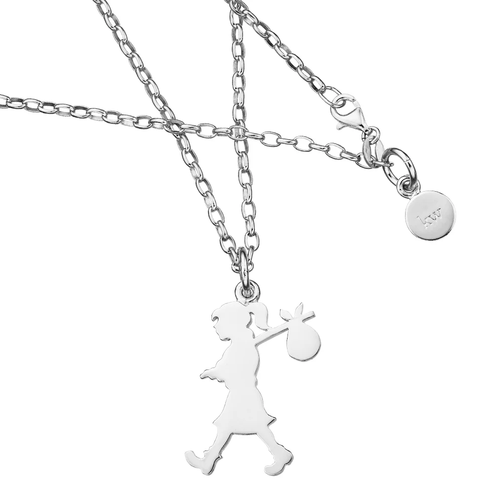 Karen Walker Silver Runaway Girl Large Pendant