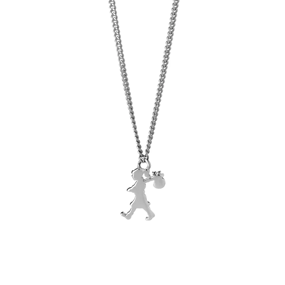 Karen Walker SIlver Mini Runaway Girl Necklace