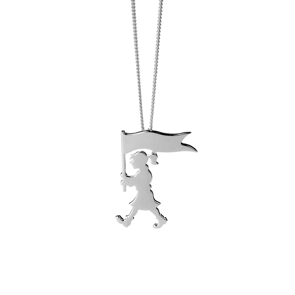 Karen Walker Silver Marching Girl Necklace