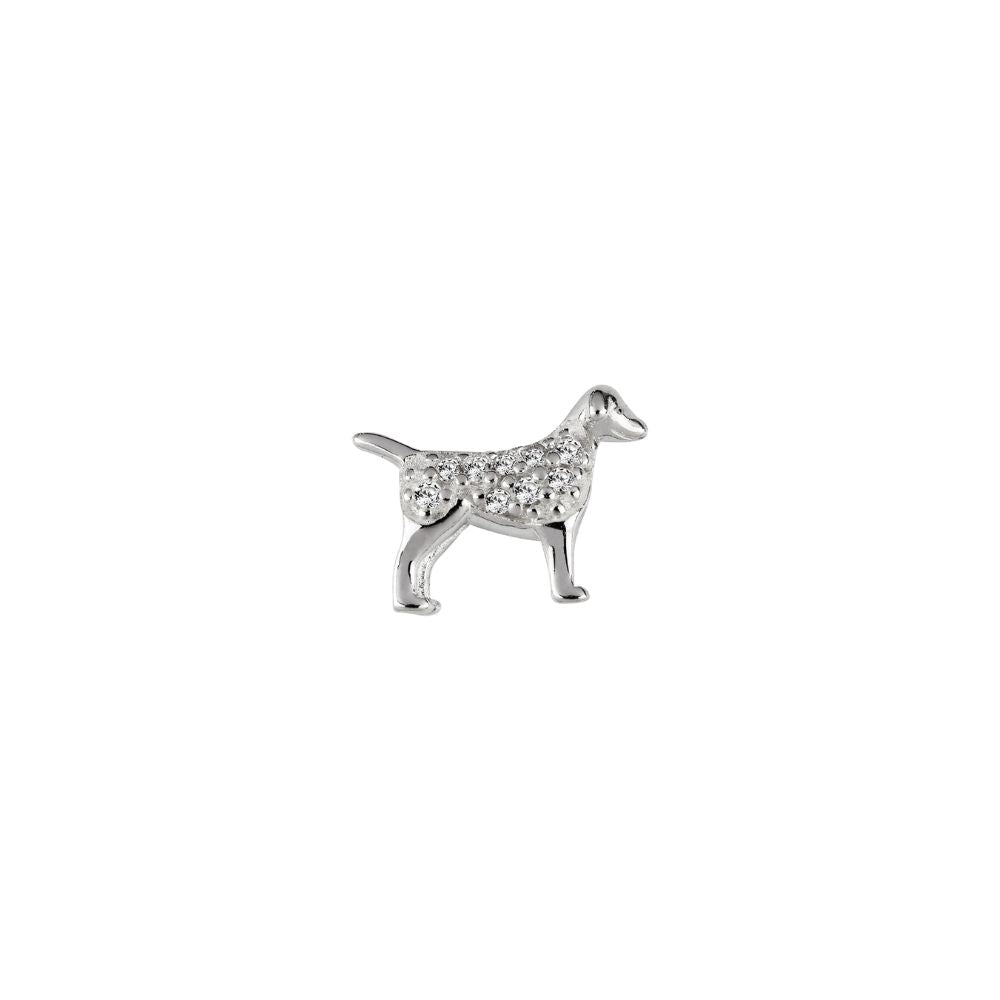 STOW Sterling Silver CZ Dog Charm (Loyal)