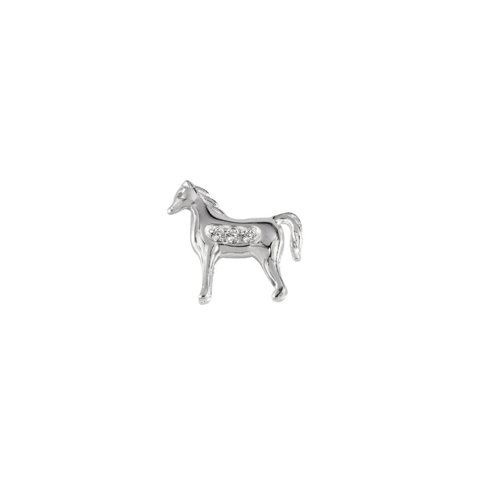 STOW Sterling Silver CZ Horse Charm (Brave)