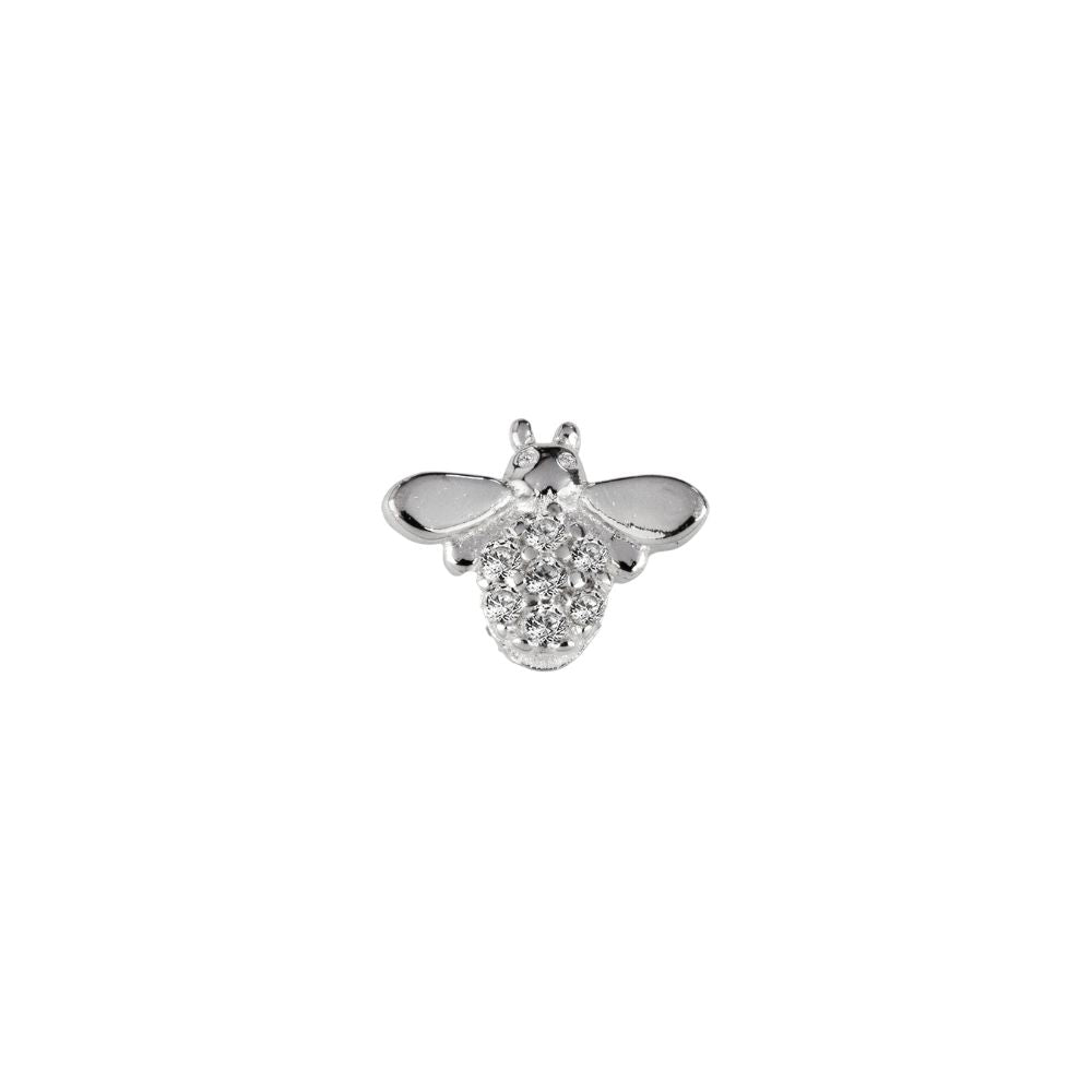 STOW Sterling Silver CZ Bee Charm (Happy)