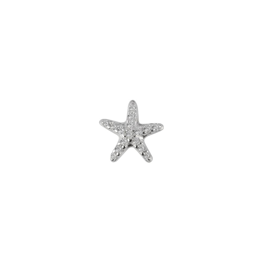 STOW Sterling Silver CZ Starfish Charm (Treasured)