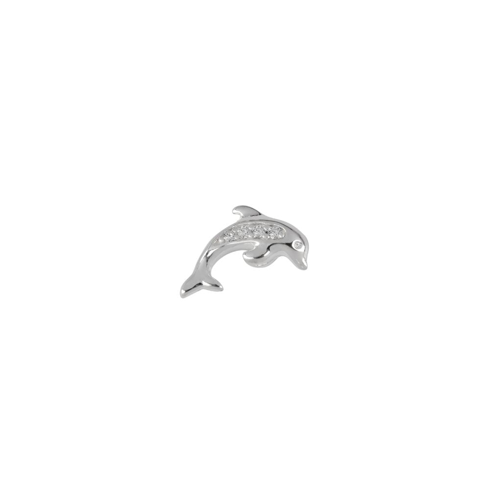 STOW Sterling Silver & CZ Dolphin Charm (Friendship)