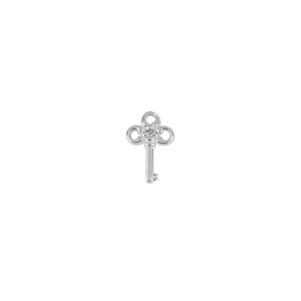 STOW Sterling Silver & CZ Lucky Key Charm (Freedom)