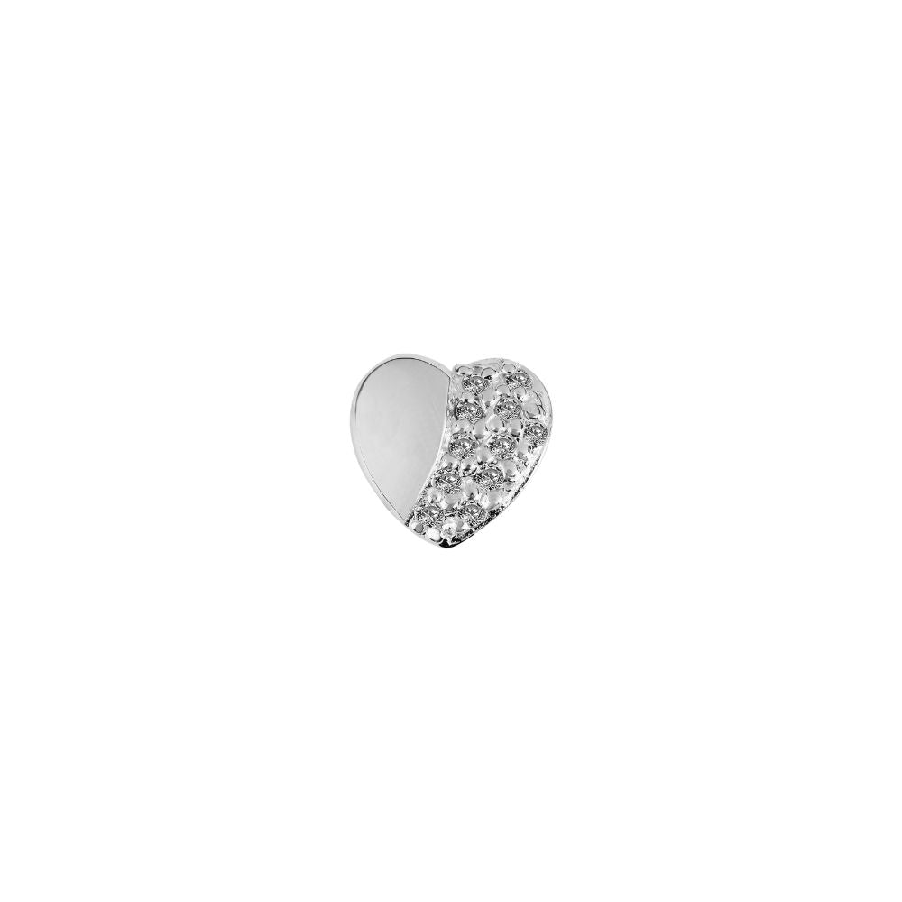 STOW Sterling Silver & CZ Eternity Heart Charm (Forever)