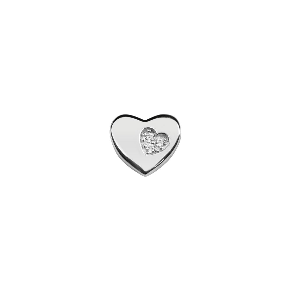 STOW Sterling Silver & CZ Heart of Hearts Charm (Affection)