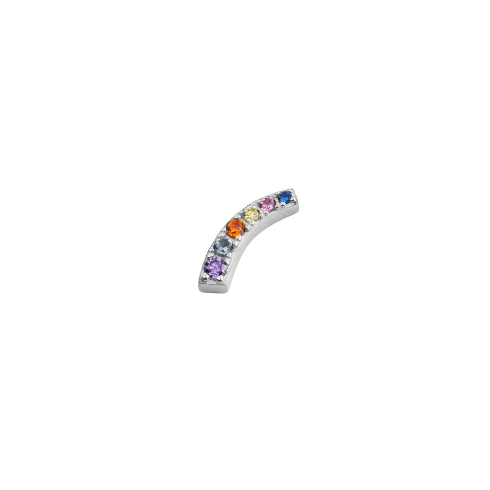 STOW Sterling Silver Colourful CZ Rainbow Charm (Hope)