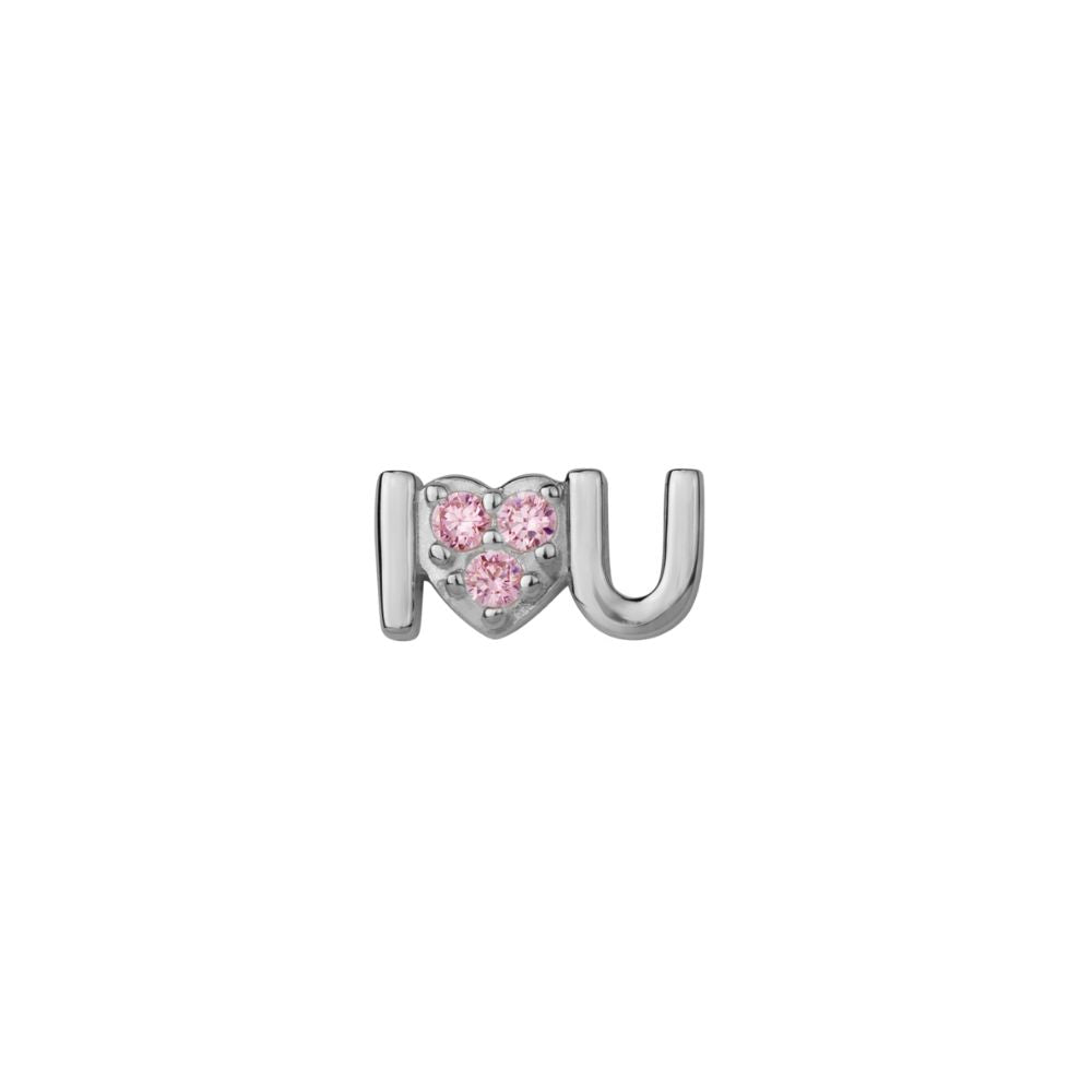 STOW Sterling Silver CZ I Love You Charm (Always Loved)