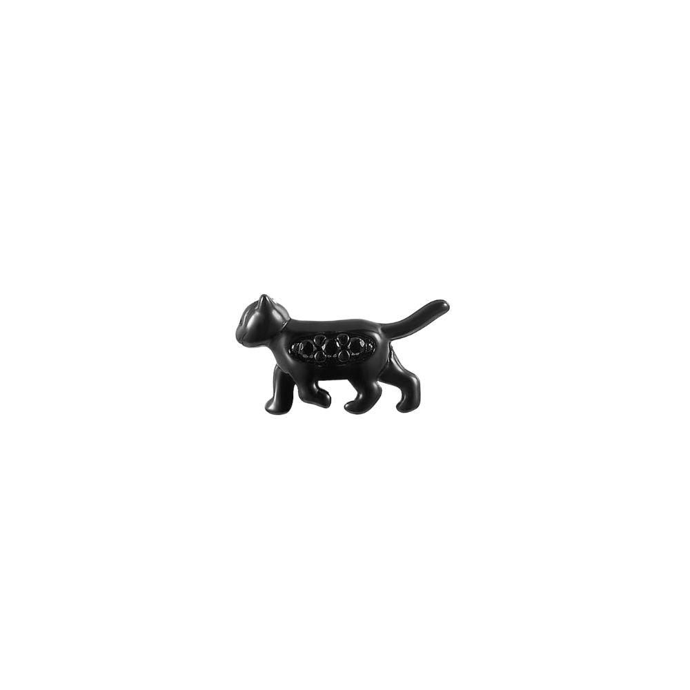 STOW CZ Noir Black Cat Charm (9 Lives)