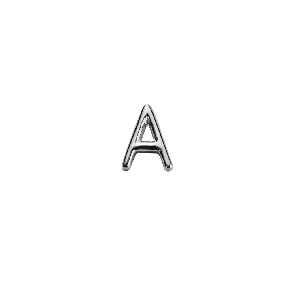 STOW Sterling Silver 'A' Charm