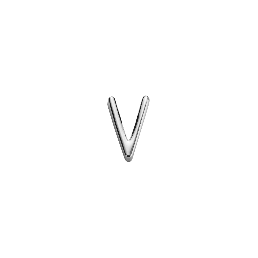 STOW Sterling Silver 'V' Charm