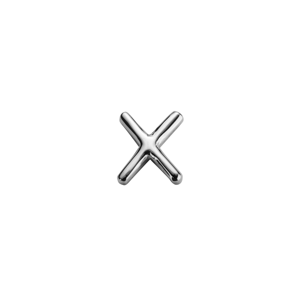 STOW Sterling Silver 'X' Charm