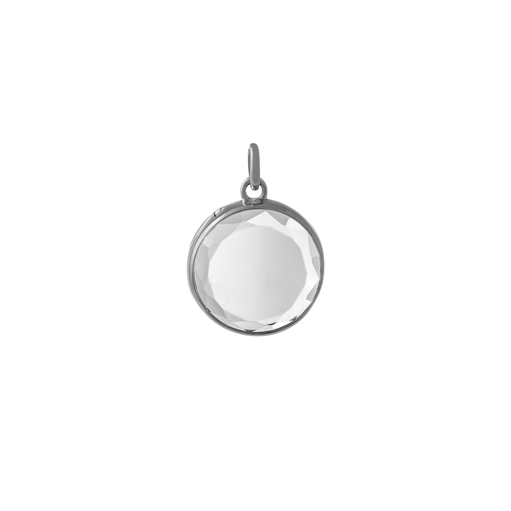 STOW Medium Faceted Silver Locket