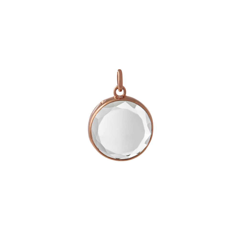 STOW Medium Faceted 9ct Rose Gold Locket