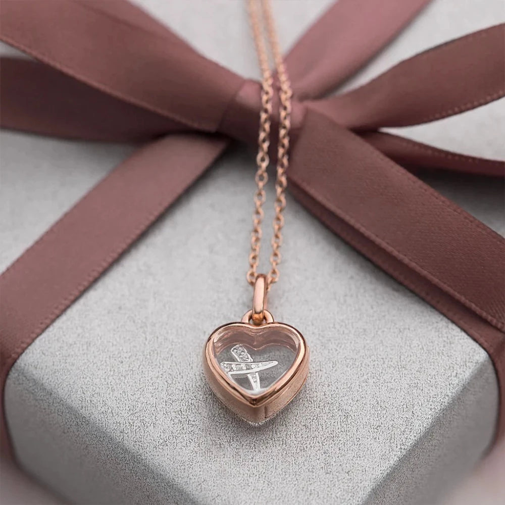 STOW Petite 9ct Rose Gold Heart Locket