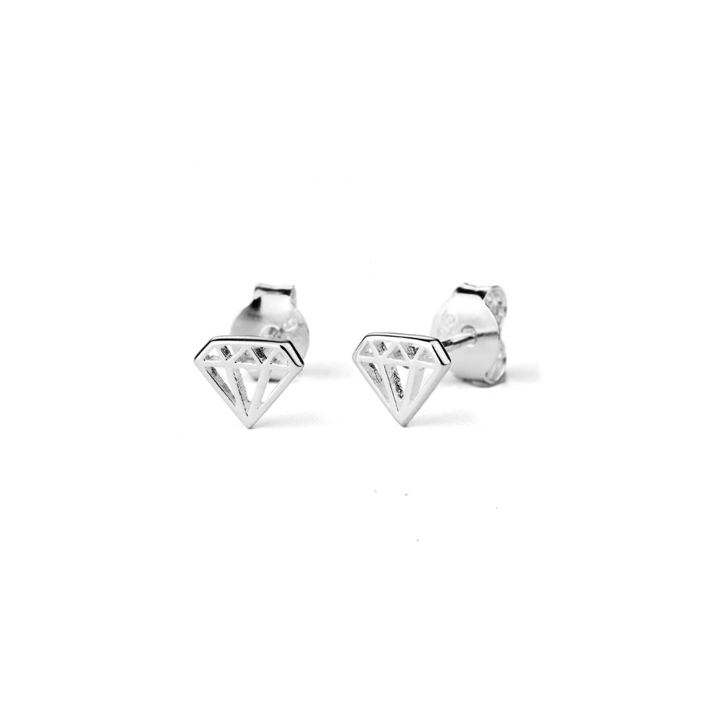 STOW Sterling Silver Diamond Studs (Exquisite)