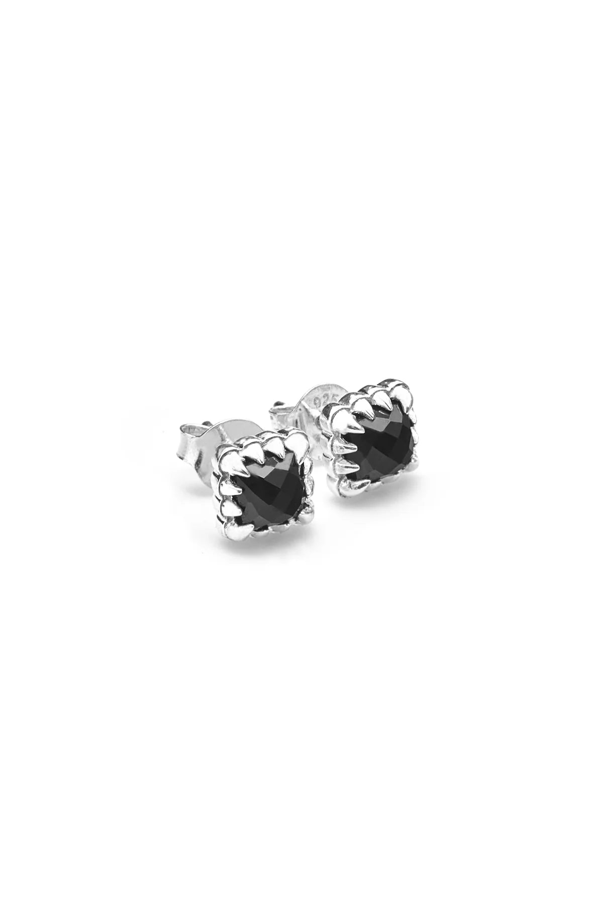 Stolen Girlfriends Club Mini Claw Studs - Onyx Silver