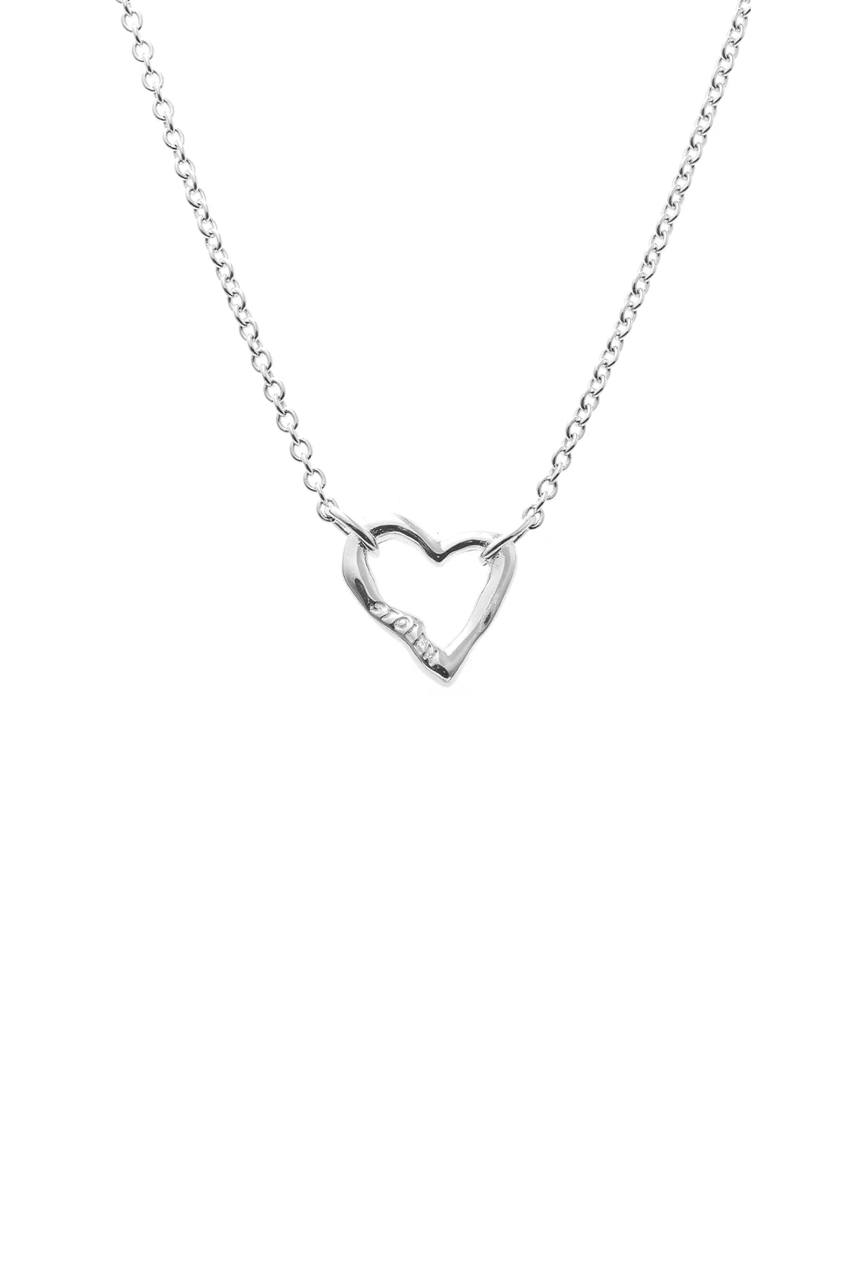 Stolen Girlfriends Club Mini Melted Heart Necklace - Silver