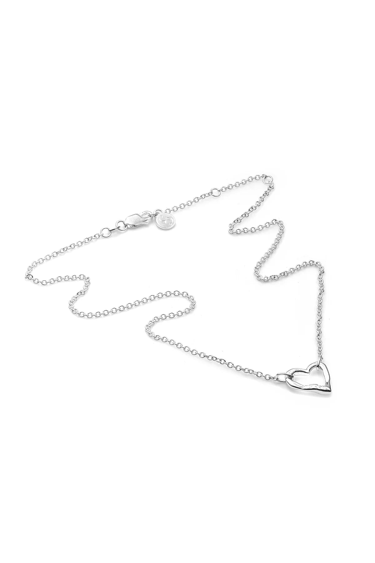 Stolen Girlfriends Club Mini Melted Heart Necklace - Silver