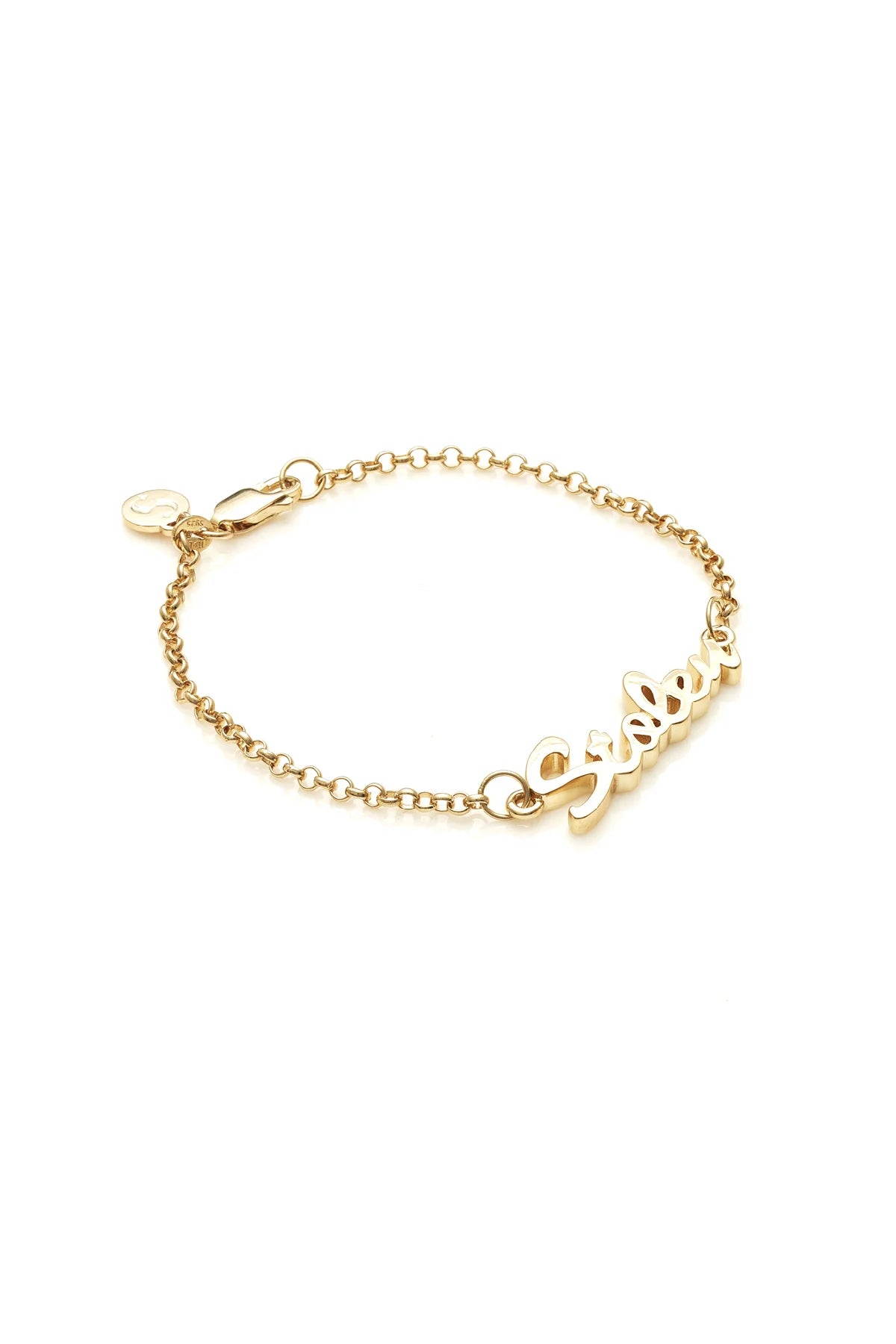 Stolen Girlfriends Club Stolen Script Bracelet Gold Plated