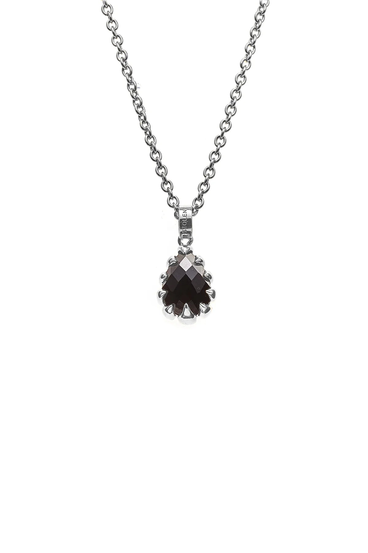 Stolen Girlfriends Club Love Claw Teardrop Necklace - Onyx Silver