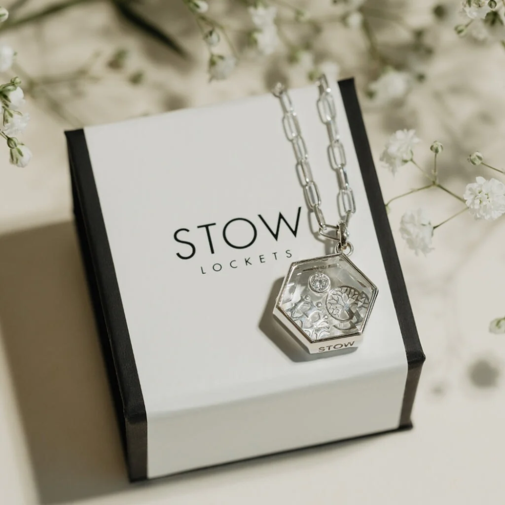 STOW Medium Hexagon Silver Locket