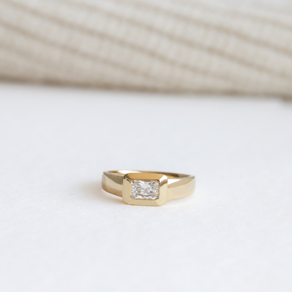 0.5ct Radiant-Cut Diamond Solitaire Ring in 18ct Gold