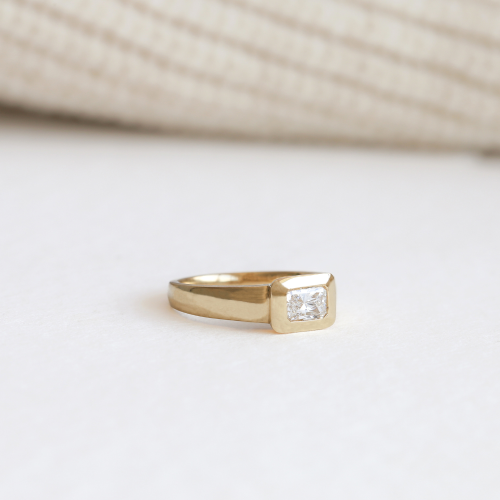 0.5ct Radiant-Cut Diamond Solitaire Ring in 18ct Gold