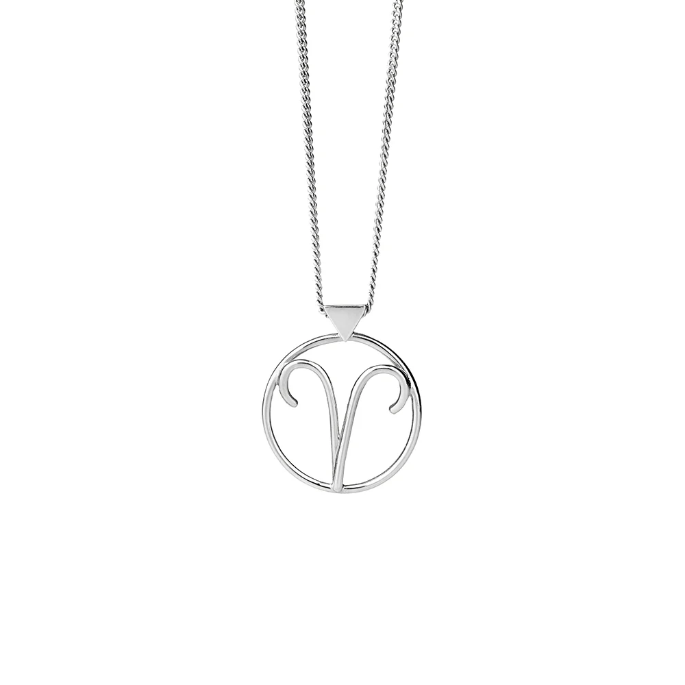 Karen Walker Silver Zodiac Aries Necklace