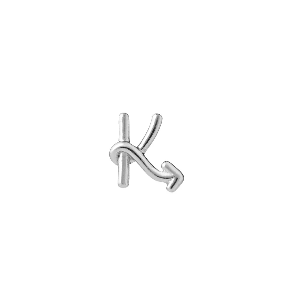 Karen Walker Silver Initial Single Studs