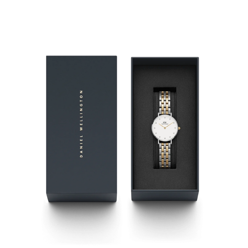 DW Petite Lumine 5-Link Two-Tone Watch