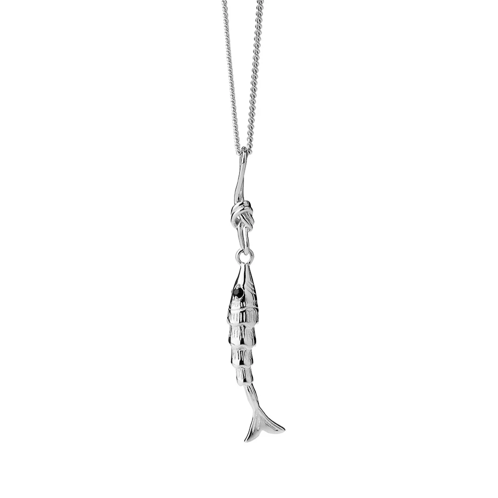 Karen Walker Silver Lure Fish Necklace