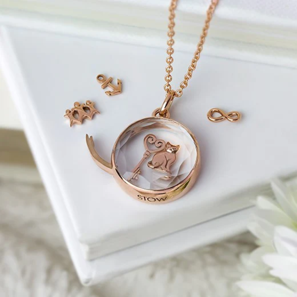 STOW Medium Faceted 9ct Rose Gold Locket