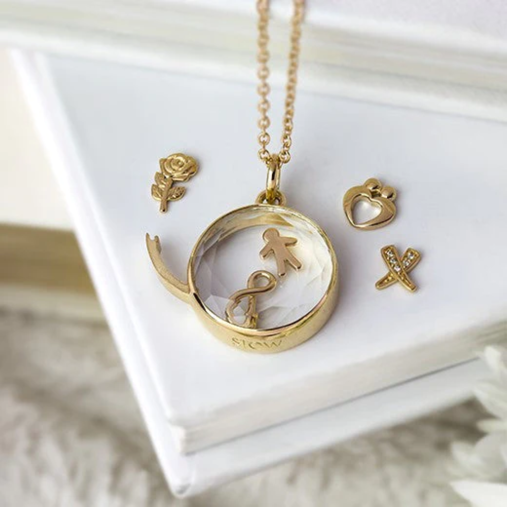 STOW Medium Faceted 9ct Gold Locket