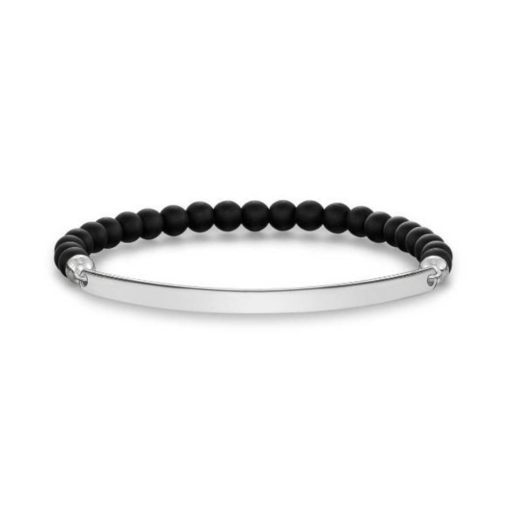 Thomas Sabo Love Bridge Obsidian Matte Bracelet - Silver/Obsidian