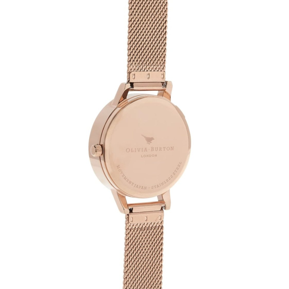 Olivia Burton Busy Bees Rose Gold Mesh Watch