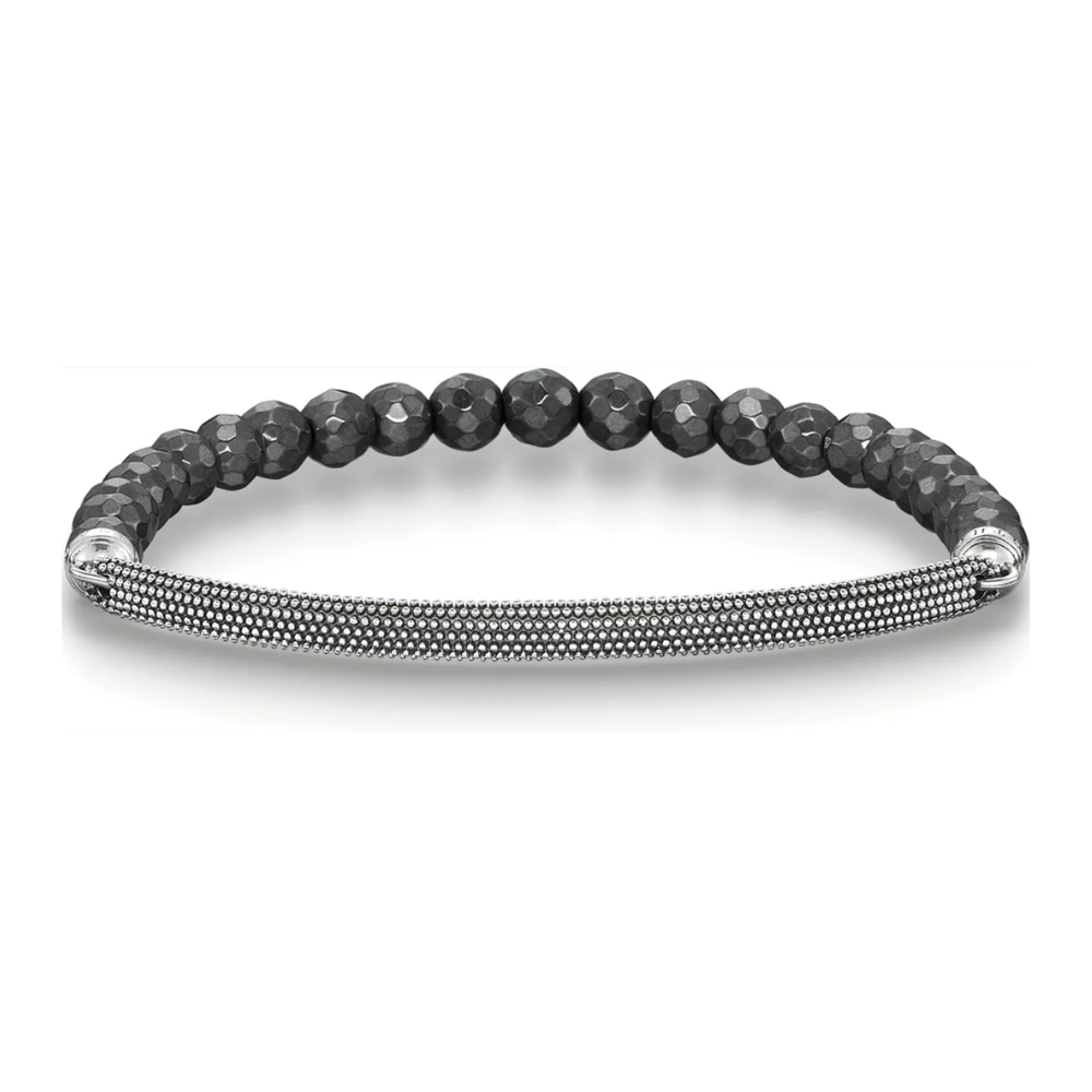 Thomas Sabo Love Bridge Faceted Hematite Bracelet - Silver/Hematite