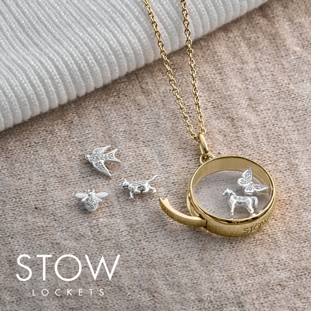 STOW Sterling Silver & CZ Dove Charm (Hope)