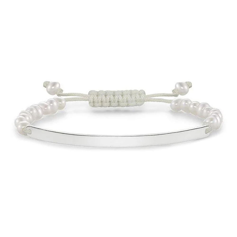 Thomas Sabo Love Bridge Freshwater Pearl Adjustable Bracelet - Silver/Pearl