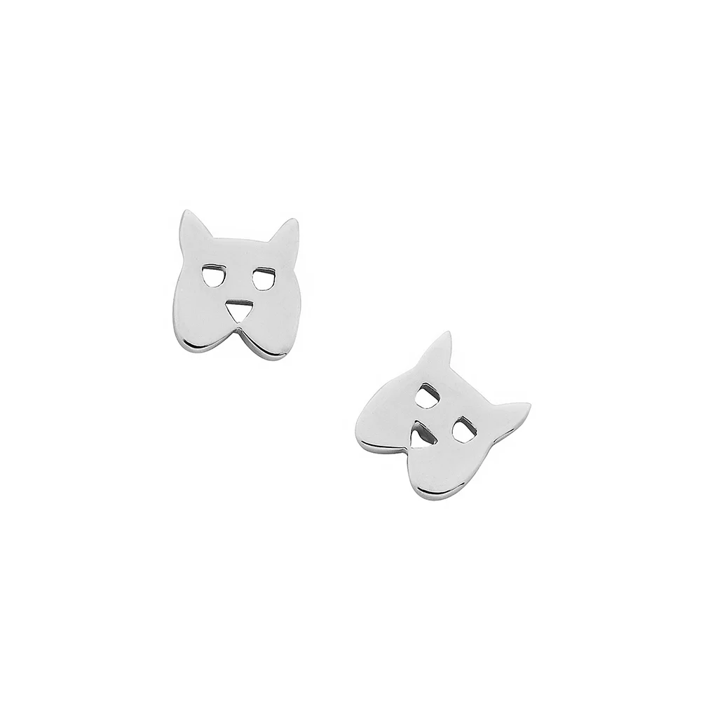 Karen Walker Silver Dog Studs