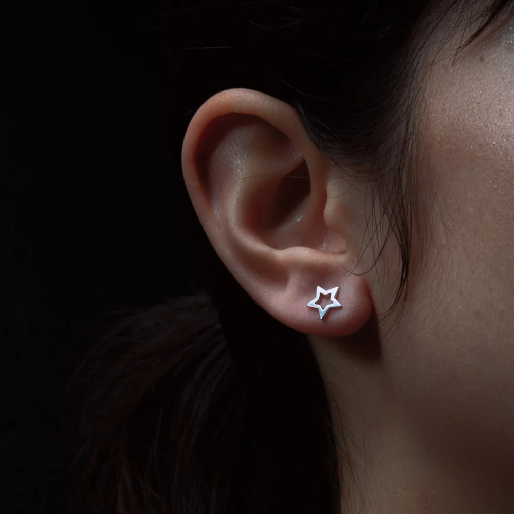 Karen Walker Silver Mini Star Studs