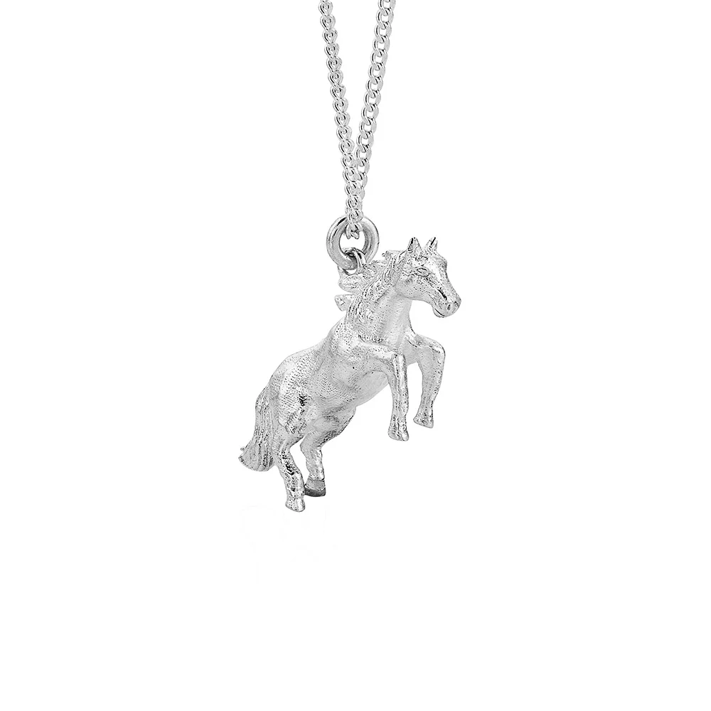 Karen Walker Silver Lunar Horse Necklace