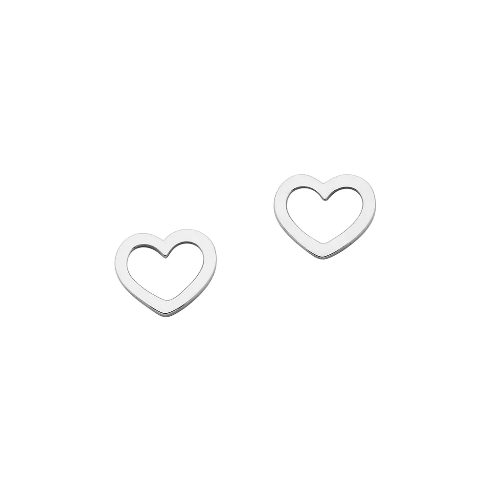 Karen Walker Silver Mini Heart Studs